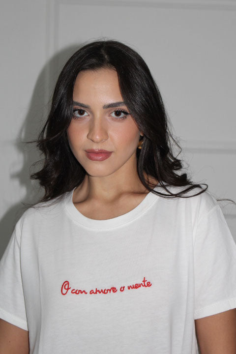 T-shirt "O Con Amore O Niente"